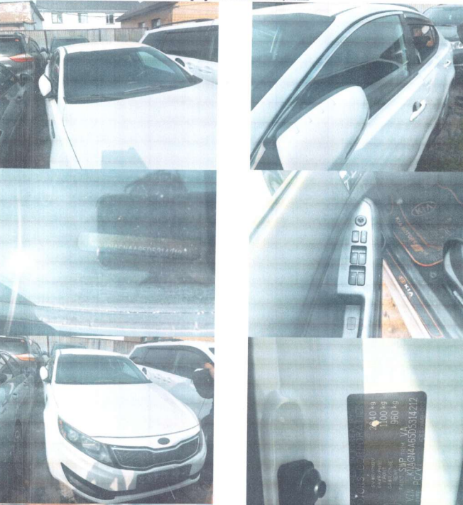 Легковые автомобили, KIA OPTIMA, 2012, KNAGN4A65D5314212, БЕЛЫЙ